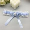 Bride Wedding Lace Garter Elastic Leg Band Lace Trim Design Leg Decoration for Formal Event Proms Ceremony Accessories