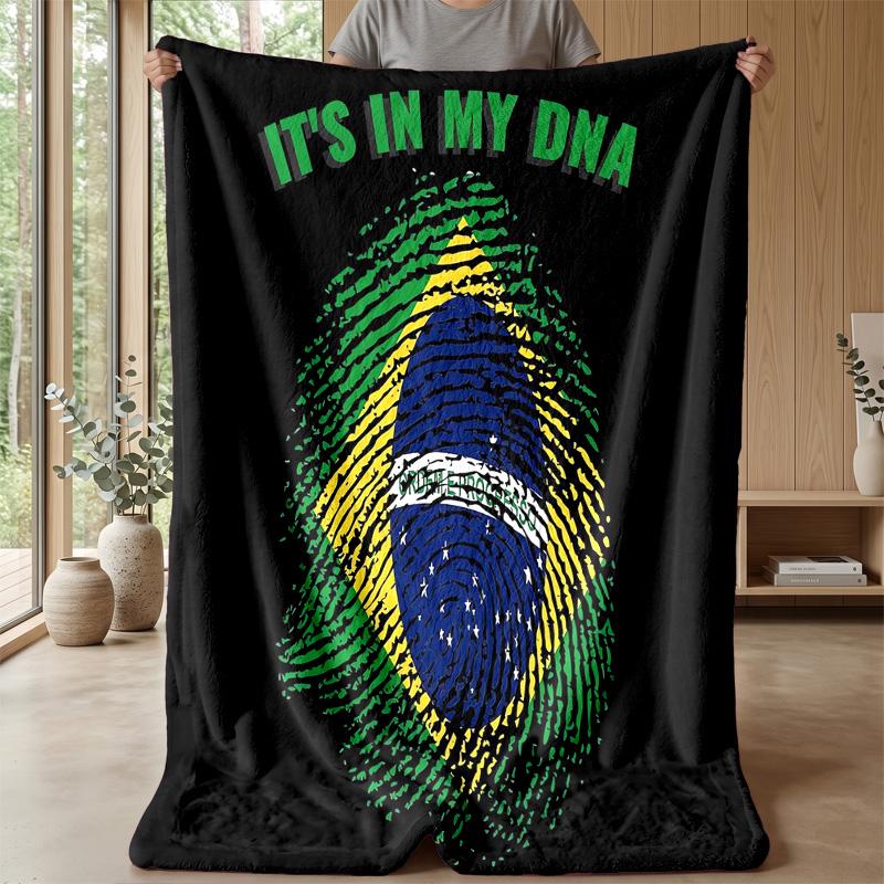 Brazil national football team Theme blanket Soft Flannel Blanket Plush Throw Blanket Cozy Sofa Bed Blanket for Home Decor