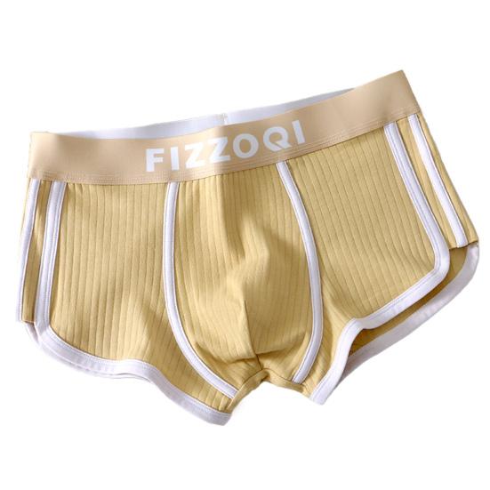 

Мужское боксерское нижнее белье Эластичный дизайн со средней посадкой Рубчатая лоскутная расцветка Шорты-брифы U-образной формы Повседневная носка M