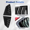 2PCS Glossy Black Rear Side Window Trim Spoiler Back Window Shutter Cover Louver Air Vent for Mazda 3 Axela Sedan