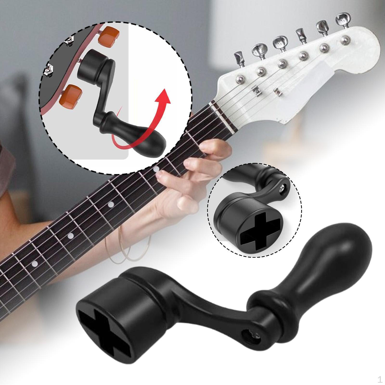 Guitar String Winder - Ergonomic Professional Tuning, Maintenance, And Repair Tool for Ukuleles Black 1Pc