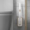 Spazzolino da WC con Manico Lungo Facile Installazione Kit Spazzolino da WC con Contenitore da Parete 24 Testine Aromatiche