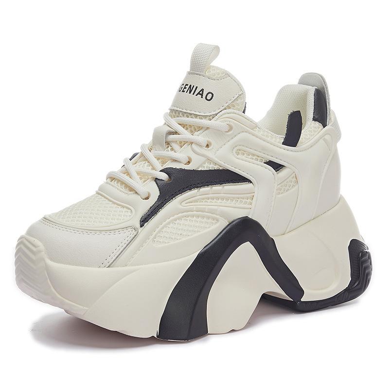 

Inner height increase new breathable dad shoes platform mesh small sports and leisure shoes A 39 чорний
