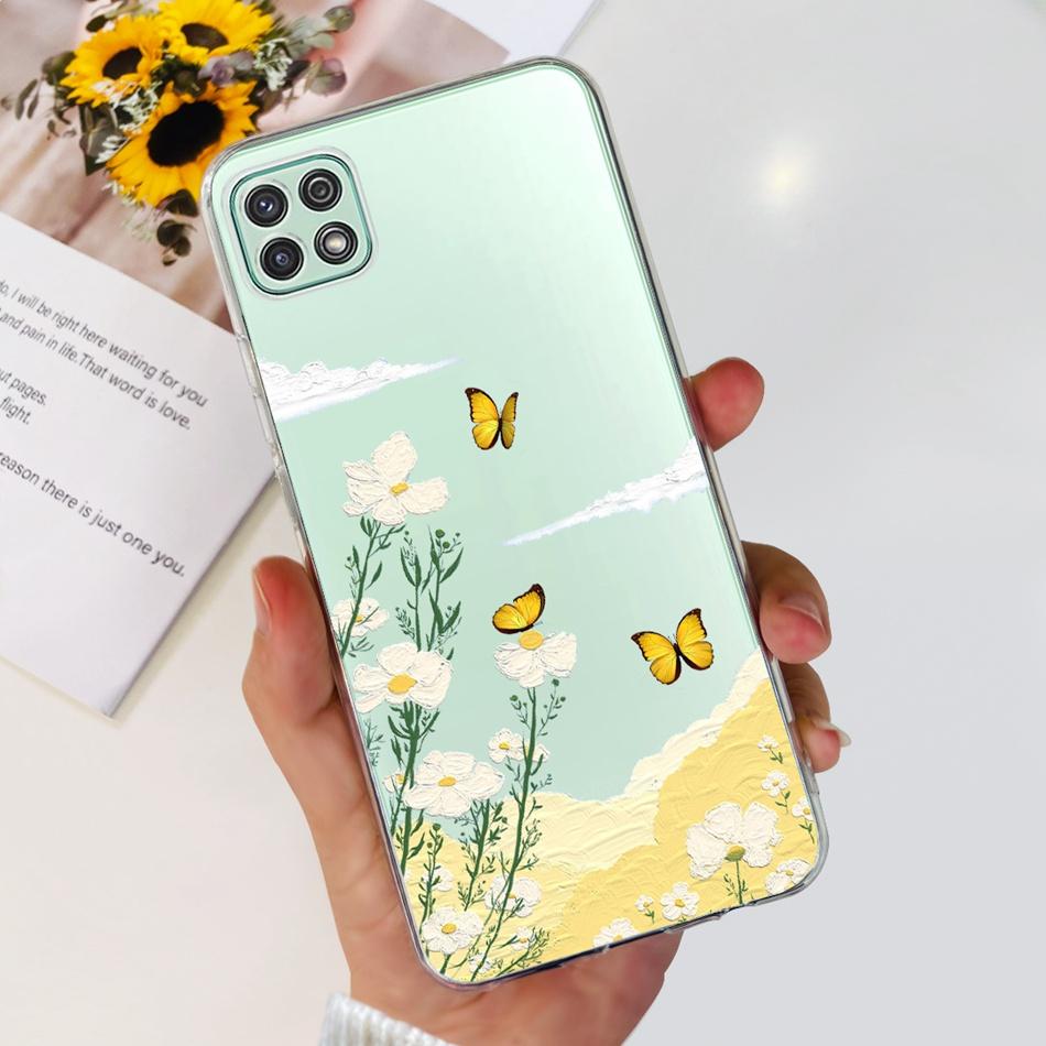 Stylish Phone Case For Samsung Galaxy A22 5G A22S A22 4G Transparent TPU Soft Silicone Back Cover For Samsung A22 A225F A226B