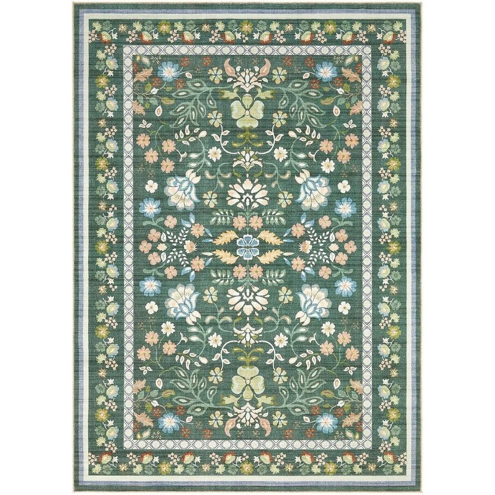 Living Room Carpet Large Size Bedroom Bedside Floor Mat Machine Washable Carpets Spring Flowers Plant Retro Home Decoration Rug