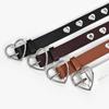 Y2K Belt Hollow Heart Buckle Belt For Fashion Women Girls Gothic Dress PU Casual Jeans Belt Bel H2Q3