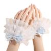 1 Pair Easy Attach Cosplay Hand Sleeves Lace Trimmed Quick Adjustment for Various Outfits Practical Wrist Cuffs