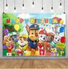 Paw Patrol Animation Theme Birthday Party Decor Backdrop Cartoon Puppy Dog Photography Background Kids Baby Shower Supplies Gift
