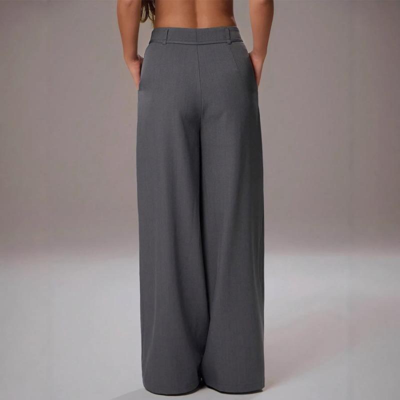 Temperament Modisch Pendler Fließende Weitbeinige Hose Damenhose und Freizeithose