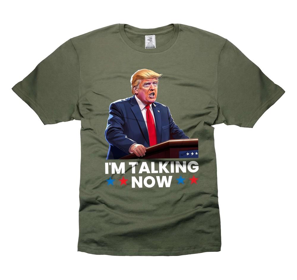 Футболка Трамп 2024 Я говорю сейчас Футболка Трамп Камала Дебаты Футболка Смешная Надпись Футболка Унисекс XXXL