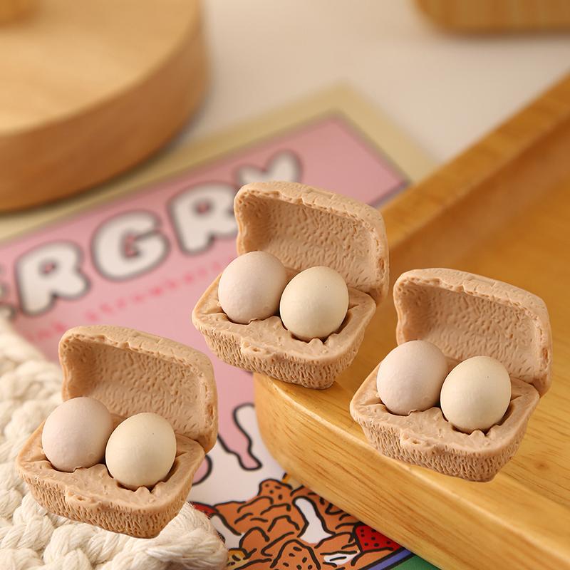 3Boxes Simulation Eggs With Tray Model Miniature Mini Eggs Kitchen Decor Kitchen Accessories