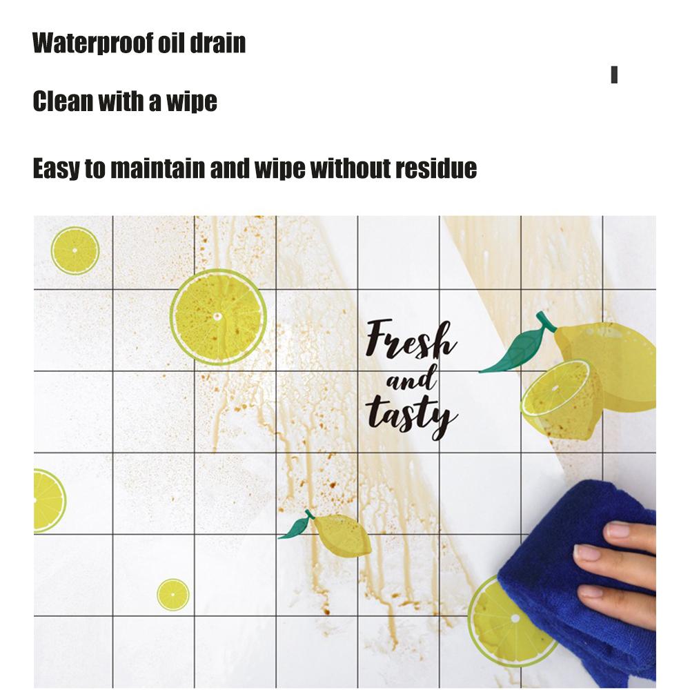 Heimdekoration 60cm Küche Öl- und Hochtemperaturbeständigkeit Waschbar Selbstklebend Wasserdicht Feuchtigkeitsbeständig Tapete Wand