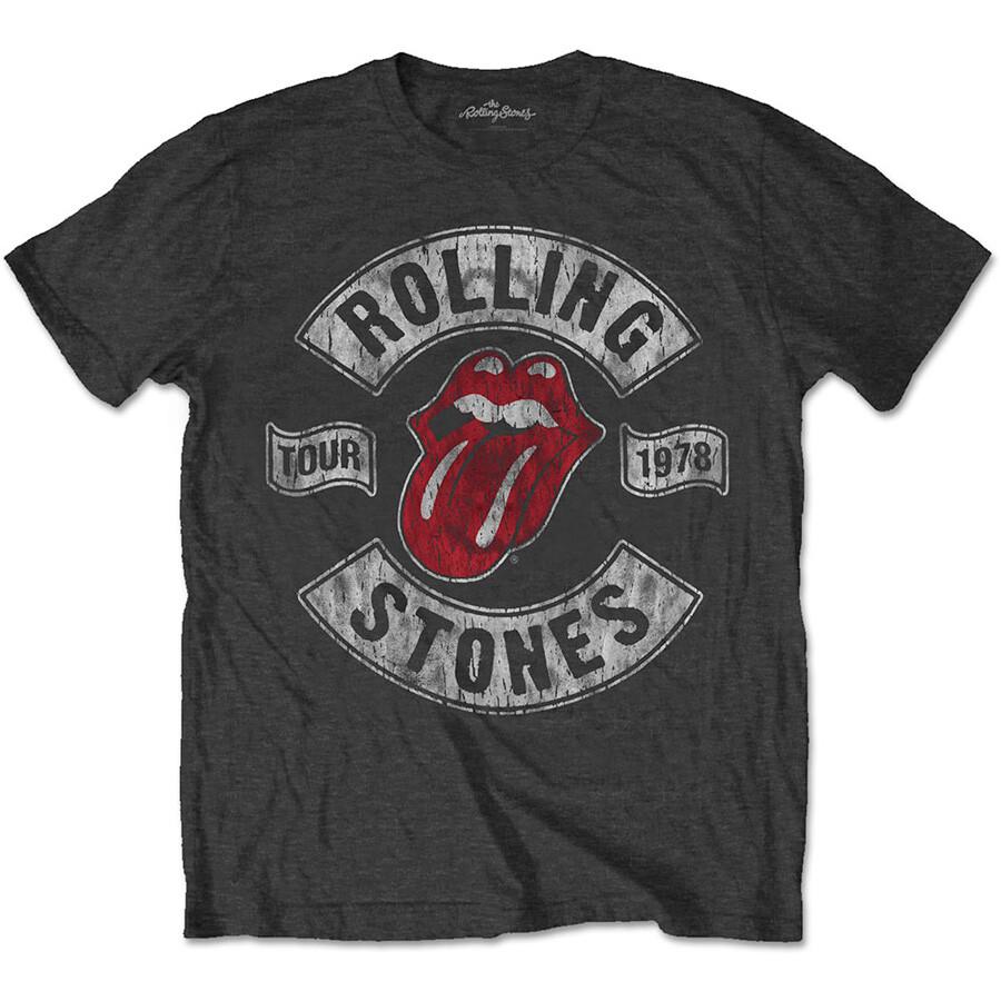 The Rolling Stones- US Tour 1978 with Backprint -Black T-shirt Unisex T-Shirt M