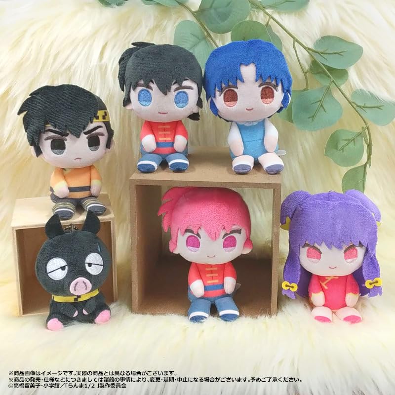 TV Anime "Ranma 1/2" Sitting Club Plush Mascot Box of 6