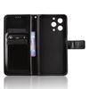 For Oukitel C3 PU Leather Case with Strap Crazy Horse Texture Phone Wallet Cover