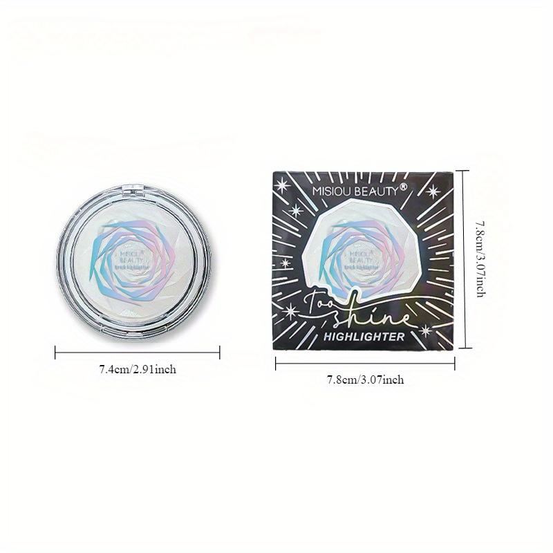 Rose Diamond Highlighter Powder Palette, Blush Palette Face Highlighting Contouring, Pearlescent Eyeshadow Highlighter, Makeup Gift for Women