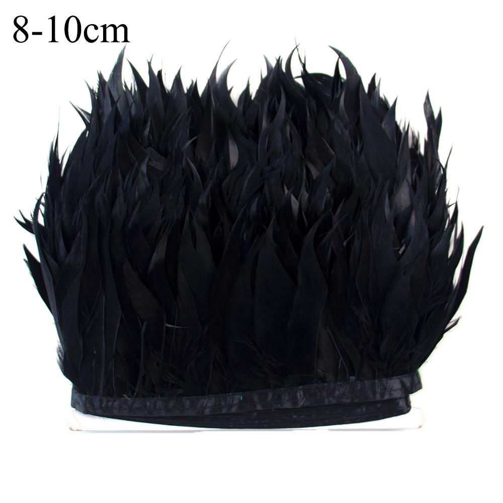 Feather1 Meter Natural Feather Trim Fringe Multi-color White Black Red Ostrich Turkey Feathers for Wedding Dress Decoration DIY Crafts