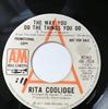 7inch Record RITA COOLIDGE  The Way You Do The Things You Do AM2004 AM Records 1977 Canada Rock Used