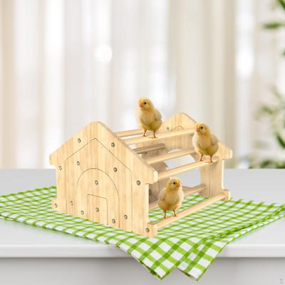 Percha para pollos Soporte Entrenamiento Fácil de Montar Suministros Juguete Interactivo para Pollitos Gallinero