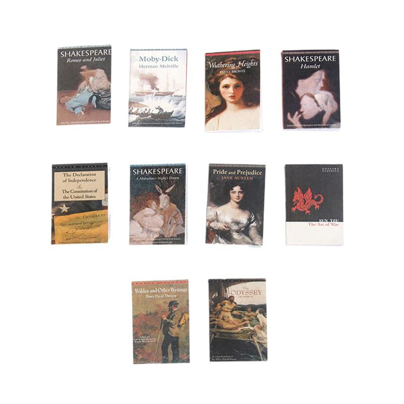 Счет 1/12 Кукольный домик Миниатюрные книги, Декоративные аксессуары для игрушечного домика Кабинет