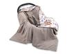 Large baby wrap for stroller carrier seat, double-sided - dream catchers white/ash brown