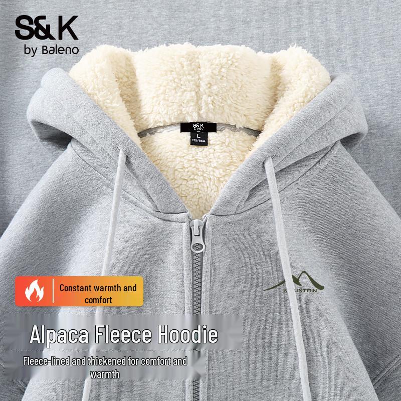 Baleno S&K Men s Fleece-Lined Hooded Cardigan Jacket 2XL