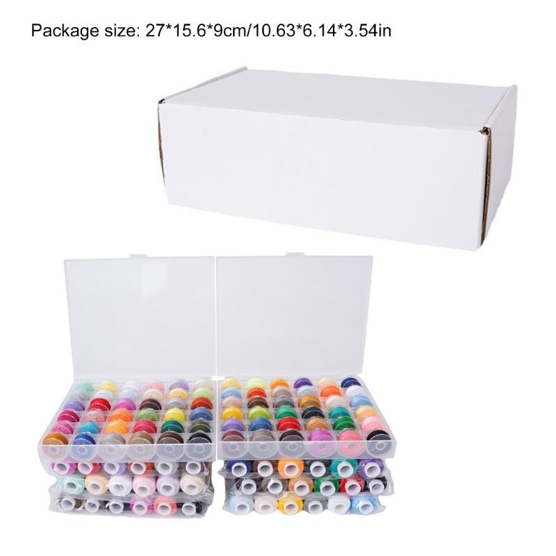 72 Color Polyester Thread Sewing Machine Bobbin Thread with Case for Sewing Machine Hand Stitching Needlework Project