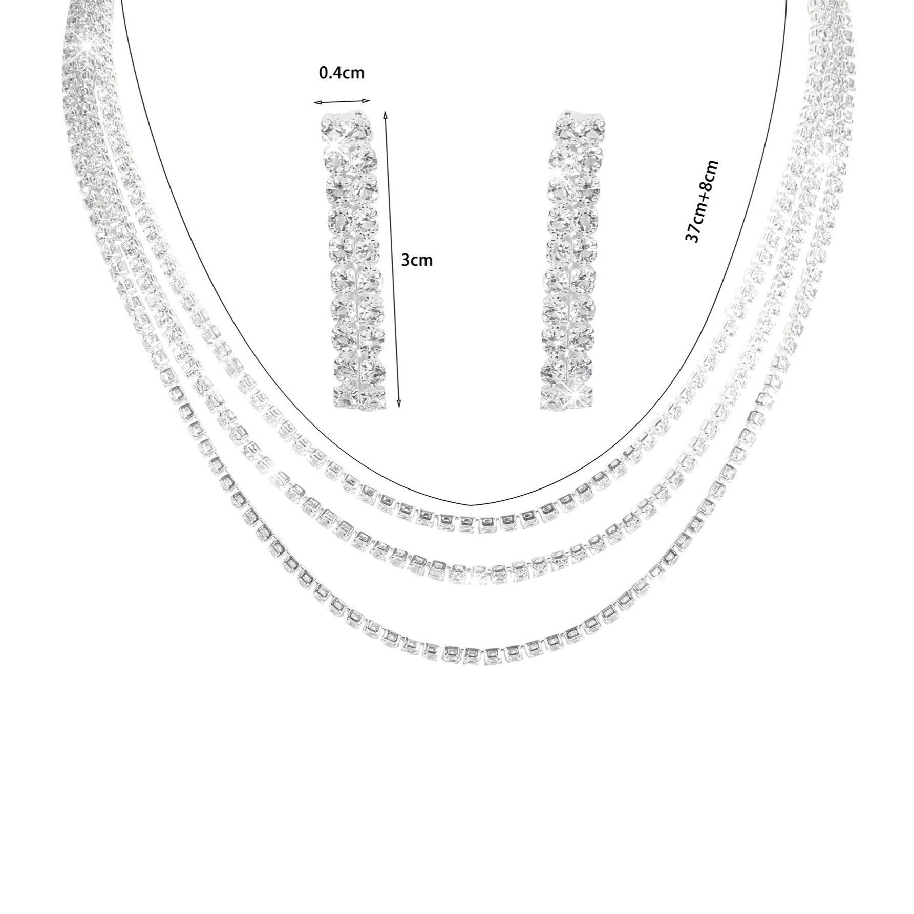 

Versatile Tassel Zircon Necklace & Earring Set: Chic Bridal & Wedding Accessories