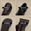 [Youshilai] Retro Height-increasing One-pedal Women's 2025 Spring New Fashionable Thick-soled Muffin Casual Loafers