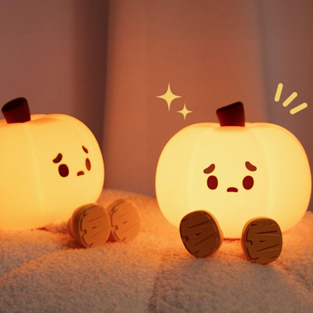 USB Charging LED Pumpkin Light Adjustable Brightness Desktop Lamp  Bedroom
