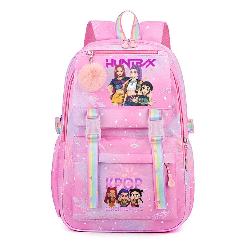 KPop Demon Hunters Backpack for Female College Students High School Girls Middle School Girls Versatile Suitable Daily Outdoor