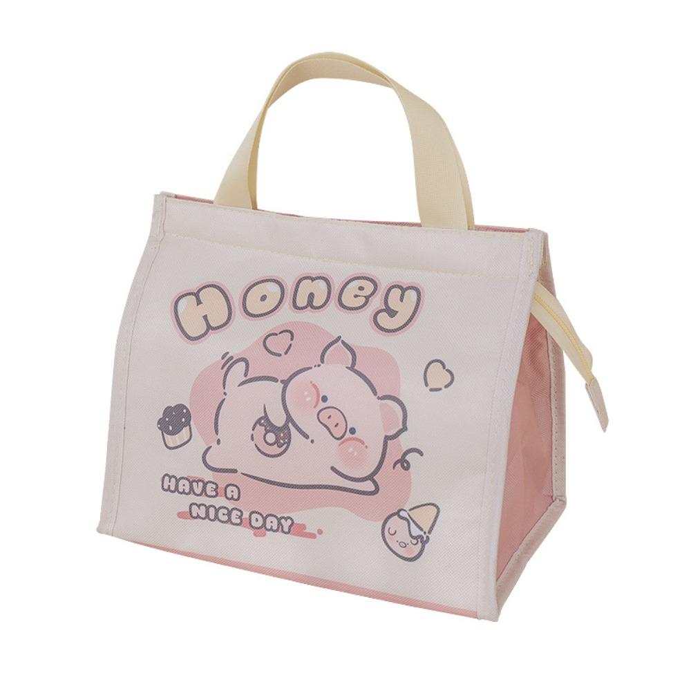 

Oxford Cartoon Lunch Bag Large Capacity Canteen Bag Casual Capybara Lunch Bag Tableware Style2