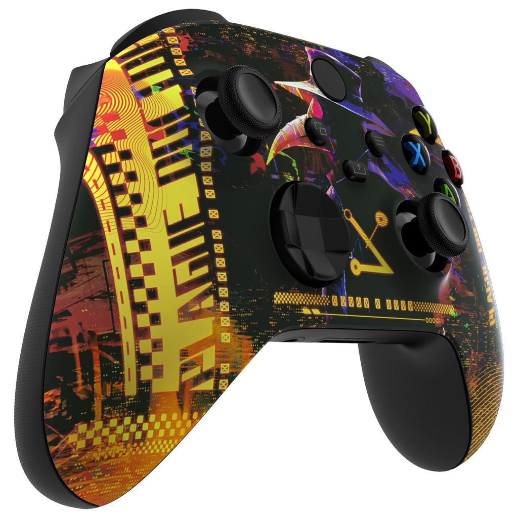 custom front housing shell for Xbox Series featuring an animal print cover faceplate for Xbox Series and Xbox Core not eXtremeRate's X/S, soft-touch