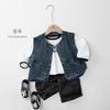 Kids Denim Sleeveless Vest Unisex Boys Girls Casual Kids Outerwear Clothing