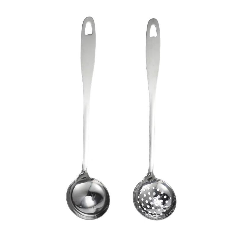 Zhi Shi Thickened Stainless Steel Soup Ladle & Skimmer