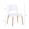 Modern TARCENTO chair white + wooden legs