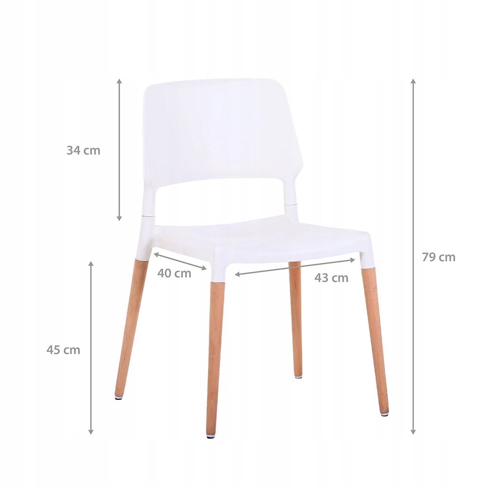 Modern TARCENTO chair white + wooden legs