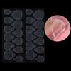 24pcs sheet Waterproof Double Sided Fake Nail Glue Sticker Transparent Gel Nail Tape