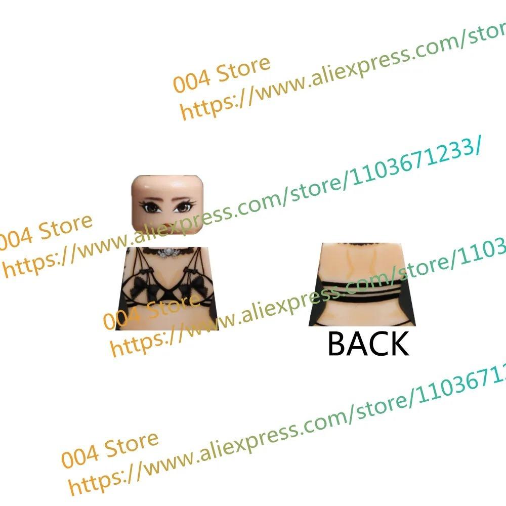 18+ Adult Building Block MOC Anime Action Figure Sexy Model Date Cartoon Swimwear Girl Hair Kit Ornament Toy Gift Collection F31