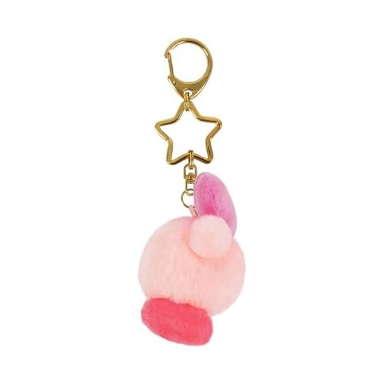 San-Ei Boeki Kirby Mini Mofu Mascot Keychain Friends Heart Throw - Mini Kirby Characters Appear As Fluffy Mascots with a Star-shaped Keyring.