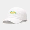 New hat female sweet flower embroidered cap go out to play versatile couple trend curved brim hat