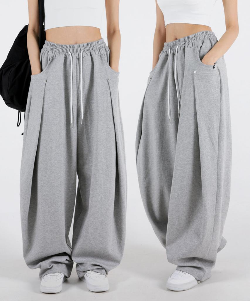 UMM Women'S Side Rivet Balloon String Pants 3 Colors