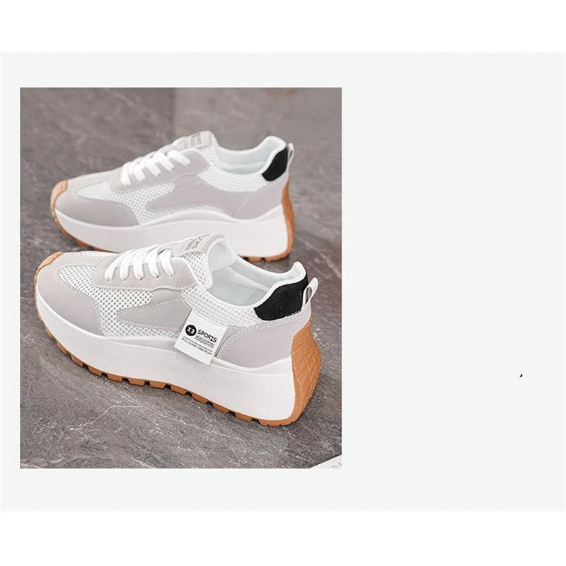 Women's  Mesh Platform Sneakers  Retro Thick Soled Casual Sports Shoes