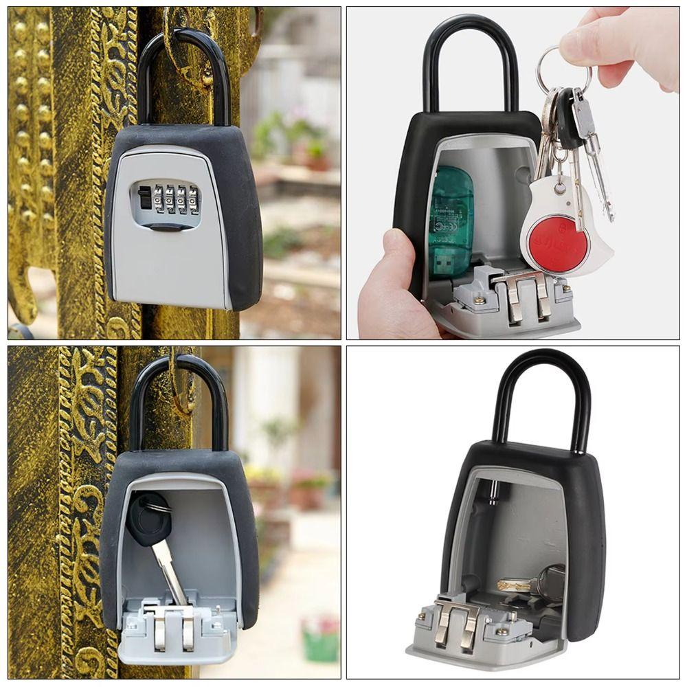 All Metal Structure Wall Mount Key Storage Box Full Installation Fittings Free Code Reset Combination Key Storage Box