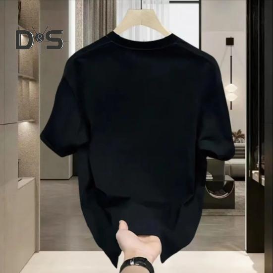 Men's Leaf Print T-shirt Cotton Round Neck Short-sleeved Top Summer Casual Loose Tee Shirt for Daily Life Sports Beaches