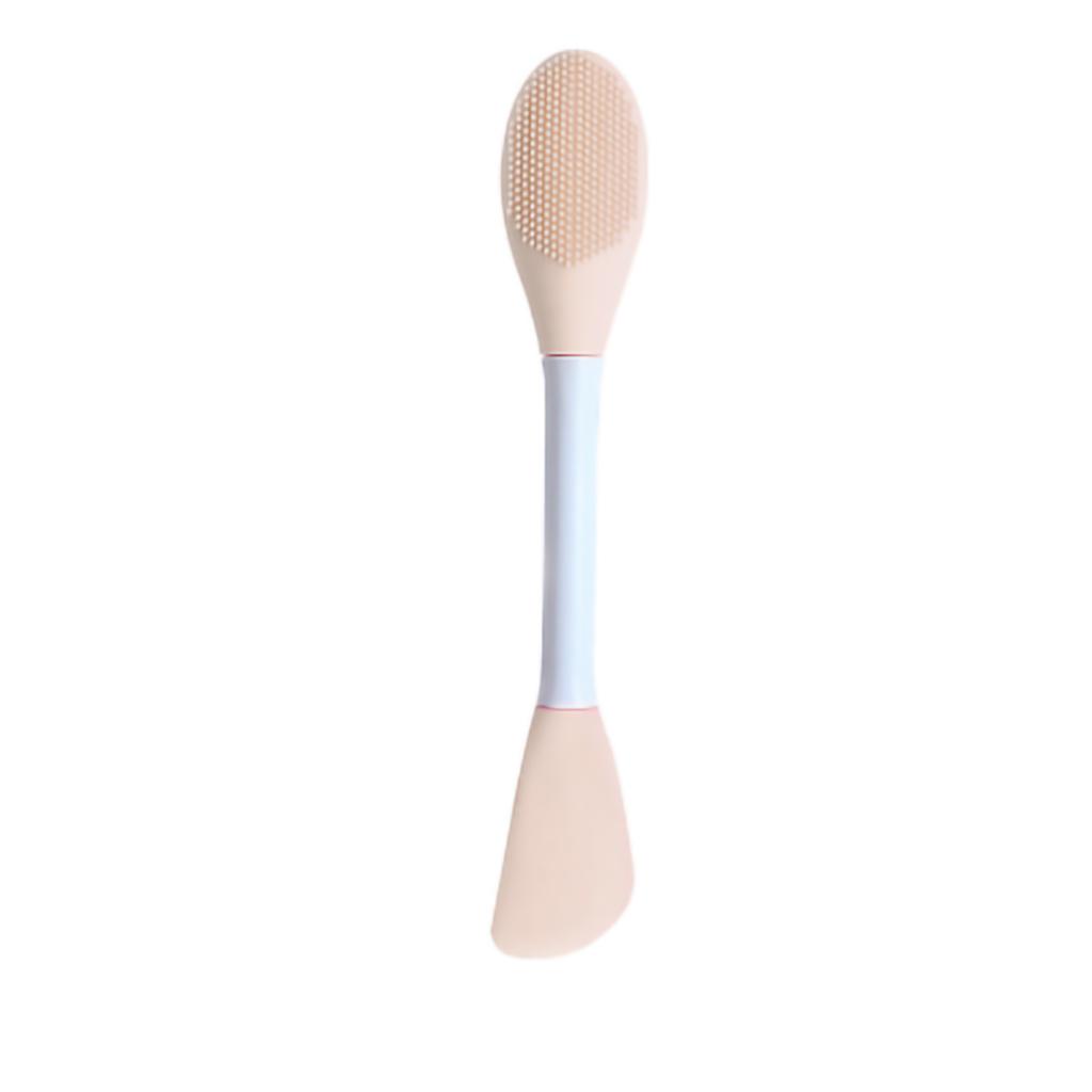 Double Ended Facial Mask Brush Silicone Facial Mask Applicator Spatula Cleansing Massage Brush