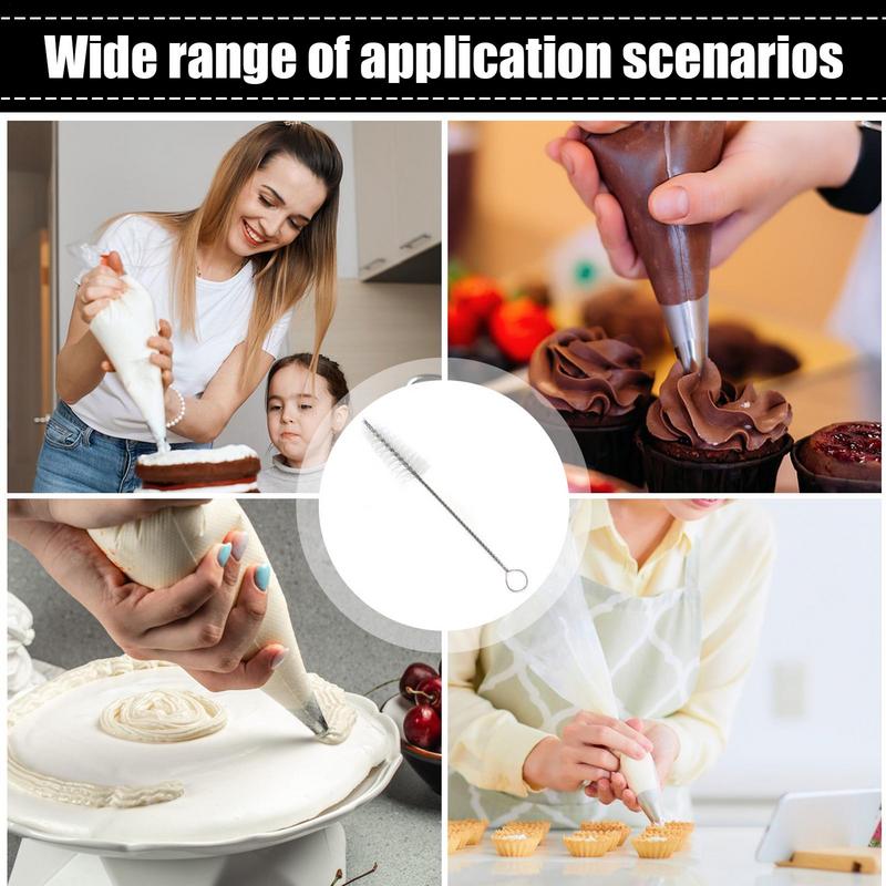 Nozzle Cleaning Brush Cake Decorating Mouth Brush Portable Tube Brushes Pipe Brush Triangle Cleaner For Cake Baking Tools