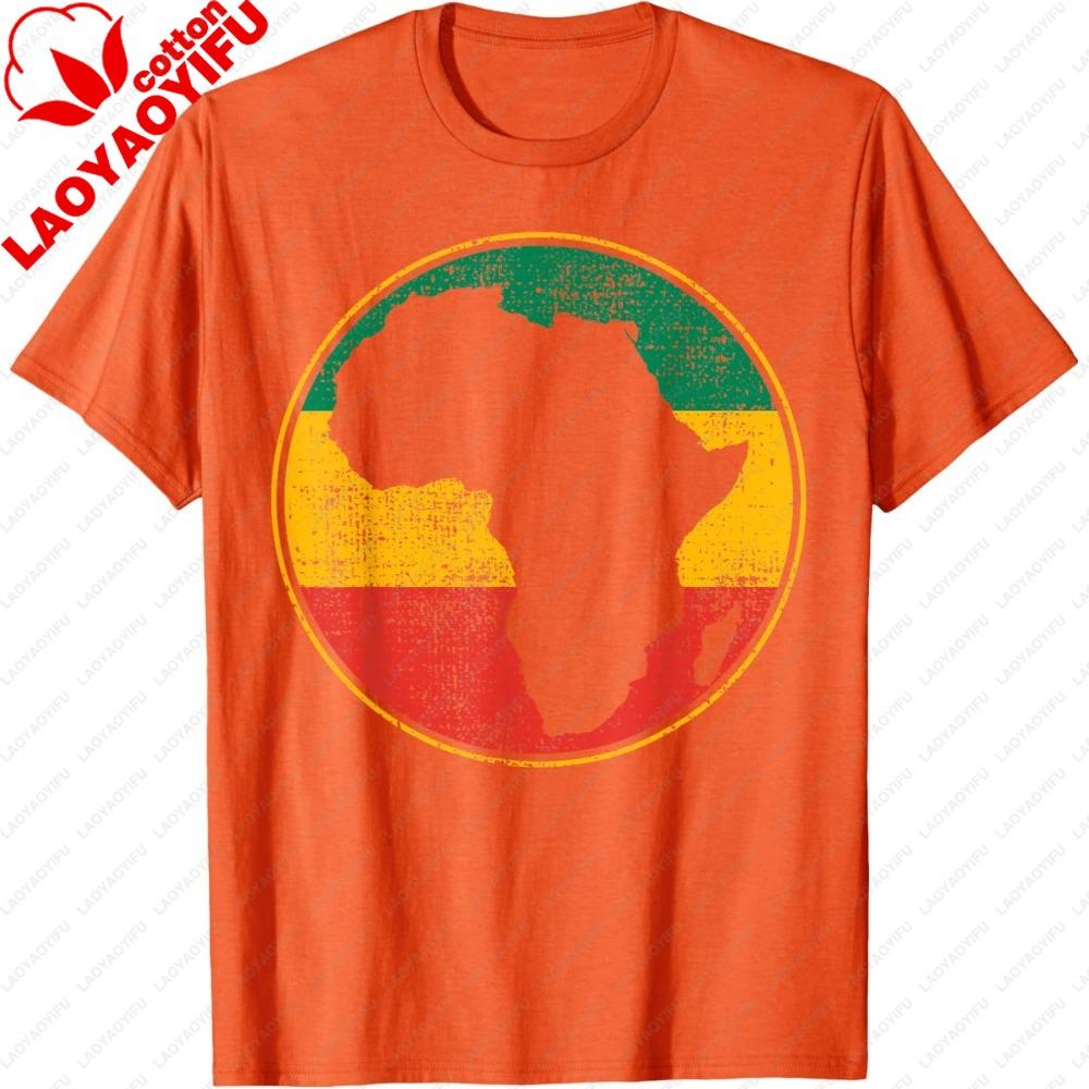 Africa Shirt Retro Map Tanzania Namibia Kenya TShirt Africa Map PanAfrican Flag Print Women Tee Casual Cultural Pride Tops