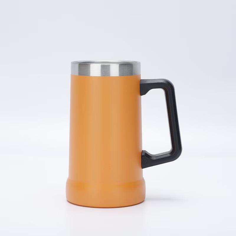 304 Stainless Steel Vacuum Insulated Coffee Tumbler with Handle - Portable Customizable Brazilian Beer Cup