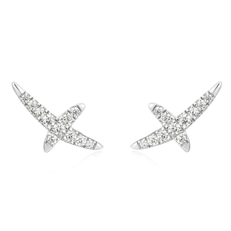 ANIA HAIE Kiss Pave 925 Silver Stud Earrings E057-02H